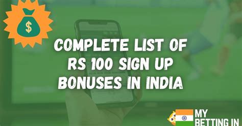 100 rs signup bonus betting sites